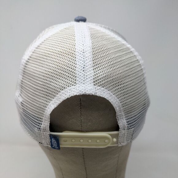 American Fishing Tackle Company Men's Snapback Mesh Back Hat Blue White Logo - Picture 7 of 11
